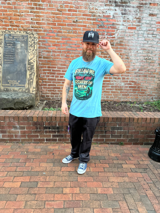 Matthew 4:19 – Fishers of Men Tee
“Follow me, and I will make you a fisher of men.”