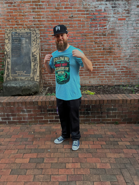 Matthew 4:19 – Fishers of Men Tee
“Follow me, and I will make you a fisher of men.”